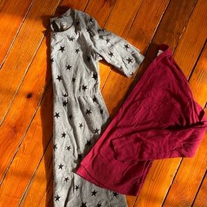 Old Navy Star Dress & Maroon Sweater Size Medium Girls